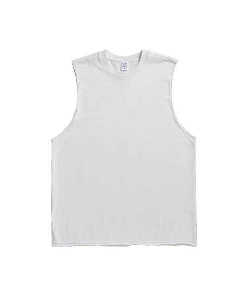 INFLATION(インフレーション)の「INFLATION(インフレーション)カットオフクルーネックタンクトップ カットソー ノースリーブ(タンクトップ・メンズ・ホワイト/チャコールグレー/カーキ/ライトグリーン・M/L/XL)」の9枚目の写真