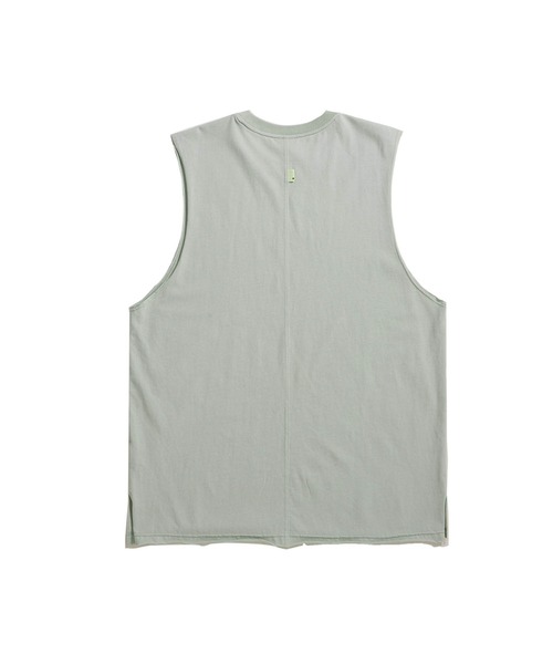 INFLATION(インフレーション)の「INFLATION(インフレーション)カットオフクルーネックタンクトップ カットソー ノースリーブ(タンクトップ・メンズ・ホワイト/チャコールグレー/カーキ/ライトグリーン・M/L/XL)」の16枚目の写真