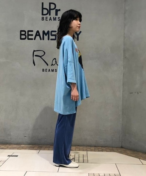 Ray BEAMS（レイビームス）の「GOOD ROCK SPEED / DEF LEPPARD ビッグ Tシャツ（Tシャツ/カットソー・レディース・ライトブルー・ONE SIZE）」の11枚目の写真