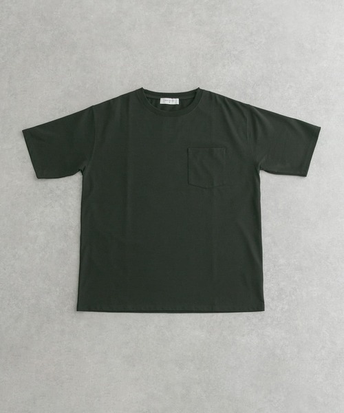 UR Lab.（アーバンリサーチラボ）の「ヒヤサラクールルーズポケットTシャツ(5分袖)（Tシャツ/カットソー・メンズ・ホワイト/ブラック/ライトベージュ・MEDIUM/LARGE）」の2枚目の写真