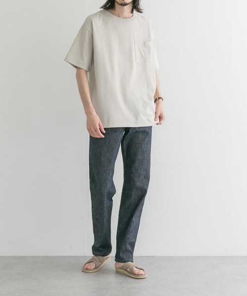 UR Lab.（アーバンリサーチラボ）の「ヒヤサラクールルーズポケットTシャツ(5分袖)（Tシャツ/カットソー・メンズ・ホワイト/ブラック/ライトベージュ・MEDIUM/LARGE）」の20枚目の写真