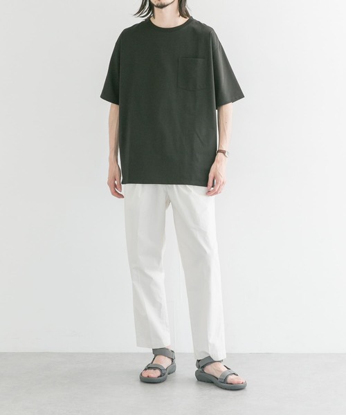 UR Lab.（アーバンリサーチラボ）の「ヒヤサラクールルーズポケットTシャツ(5分袖)（Tシャツ/カットソー・メンズ・ホワイト/ブラック/ライトベージュ・MEDIUM/LARGE）」の6枚目の写真