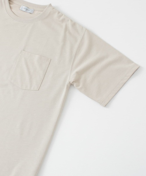 UR Lab.（アーバンリサーチラボ）の「ヒヤサラクールルーズポケットTシャツ(5分袖)（Tシャツ/カットソー・メンズ・ホワイト/ブラック/ライトベージュ・MEDIUM/LARGE）」の17枚目の写真