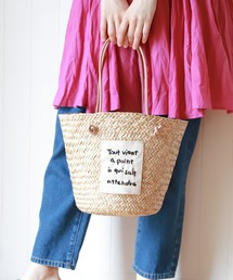 studio CLIP | 水草メッセージカゴバッグ(かごバッグ)