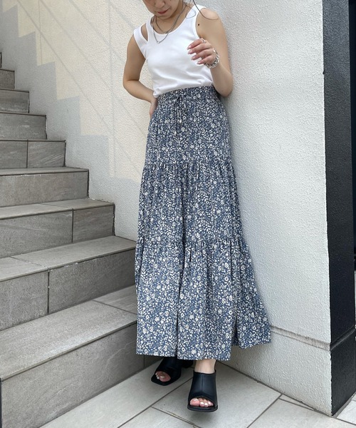 Chico（チコ）の「パット付きレイヤードアメスリタンク（タンクトップ・レディース・ブラック/ホワイト/ピンク/チャコールグレー・FREE）」の6枚目の写真