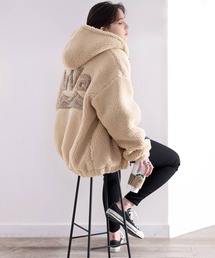 Java | 《JaVa ジャバコラボ》暖かもこもこ。JaVaワッペン付きボリュームボアブルゾン(ブルゾン)