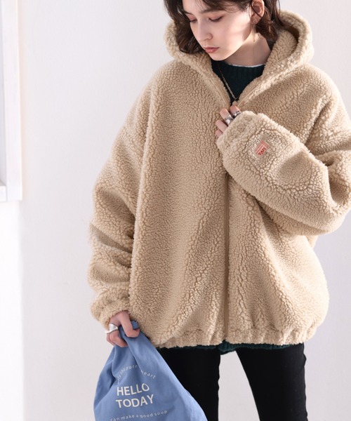 Java（ジャバ）の「《JaVa ジャバコラボ》もこもこ。JaVaワッペン付きボリュームボアブルゾン（ブルゾン・レディース・アイボリー/ベージュ・LARGE/MEDIUM/X-LARGE）」の12枚目の写真