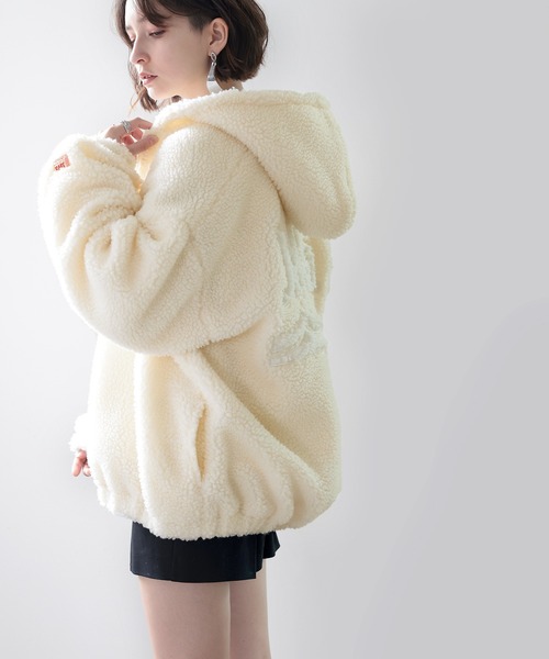 Java（ジャバ）の「《JaVa ジャバコラボ》もこもこ。JaVaワッペン付きボリュームボアブルゾン（ブルゾン・レディース・アイボリー/ベージュ・LARGE/MEDIUM/X-LARGE）」の16枚目の写真