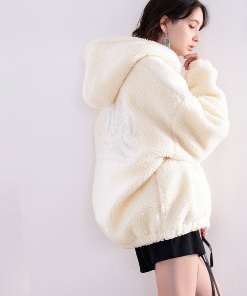 Java（ジャバ）の「《JaVa ジャバコラボ》もこもこ。JaVaワッペン付きボリュームボアブルゾン（ブルゾン・レディース・アイボリー/ベージュ・LARGE/MEDIUM/X-LARGE）」の18枚目の写真