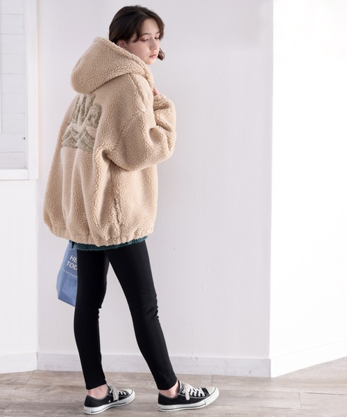 Java（ジャバ）の「《JaVa ジャバコラボ》もこもこ。JaVaワッペン付きボリュームボアブルゾン（ブルゾン・レディース・アイボリー/ベージュ・LARGE/MEDIUM/X-LARGE）」の21枚目の写真