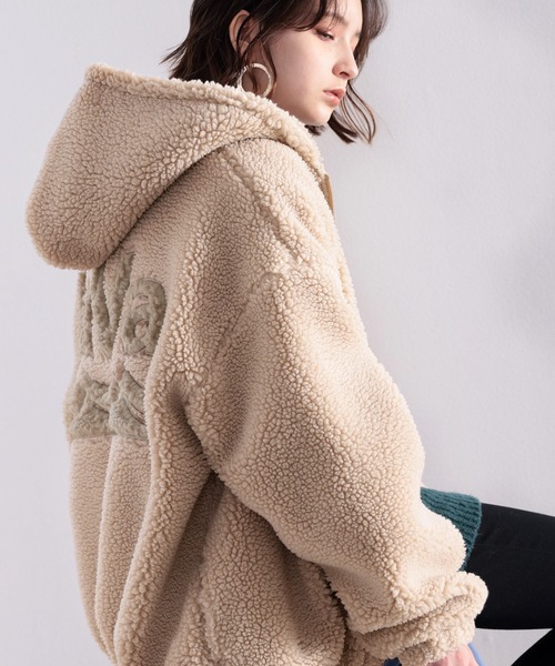 Java（ジャバ）の「《JaVa ジャバコラボ》もこもこ。JaVaワッペン付きボリュームボアブルゾン（ブルゾン・レディース・アイボリー/ベージュ・LARGE/MEDIUM/X-LARGE）」の22枚目の写真