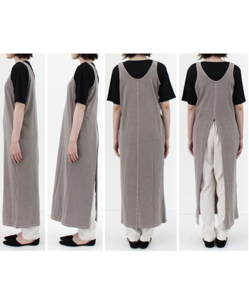 STYLEBLOCK（スタイルブロック）の「天竺ピグメント加工2WAYワンピース（ワンピース・レディース・チャコールグレー/モカ/ブラック/グレイッシュベージュ・M）」の12枚目の写真
