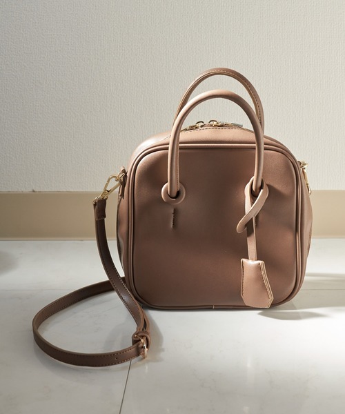 cache cache(カシュ カシュ)の「【WEB限定】【cache cache】カシュカシュ ボックス型ボストンバッグ(ショルダーバッグ・レディース・ブラック/ダークブラウン・FREE)」の12枚目の写真