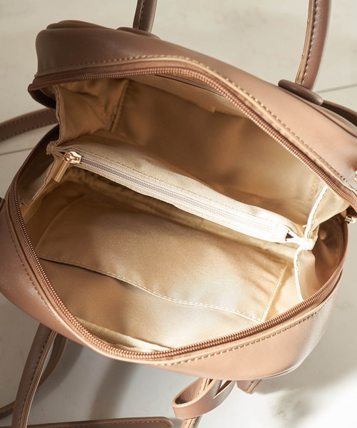 cache cache(カシュ カシュ)の「【WEB限定】【cache cache】カシュカシュ ボックス型ボストンバッグ(ショルダーバッグ・レディース・ブラック/ダークブラウン・FREE)」の13枚目の写真