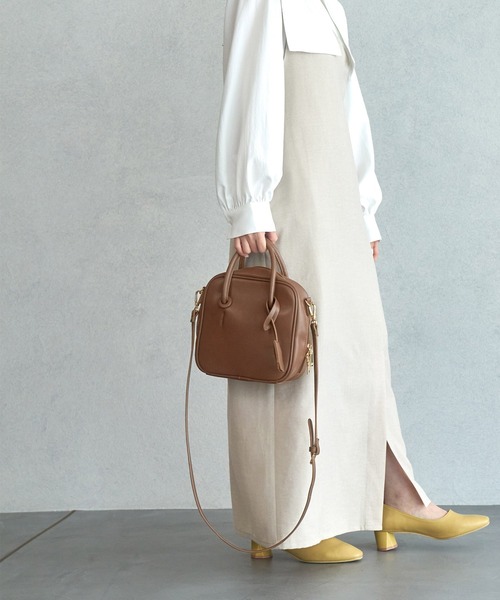 cache cache(カシュ カシュ)の「【WEB限定】【cache cache】カシュカシュ ボックス型ボストンバッグ(ショルダーバッグ・レディース・ブラック/ダークブラウン・FREE)」の17枚目の写真