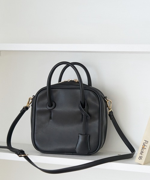 cache cache(カシュ カシュ)の「【WEB限定】【cache cache】カシュカシュ ボックス型ボストンバッグ(ショルダーバッグ・レディース・ブラック/ダークブラウン・FREE)」の15枚目の写真