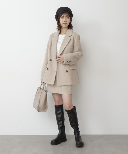 FREE'S MART（フリーズマート）の「【Sシリーズ対応】◆TRメルトンパネル切替ミニスカート（スカート・レディース・ベージュ/ピンク/グリーン/モカ・SMALL/MEDIUM）」の18枚目の写真