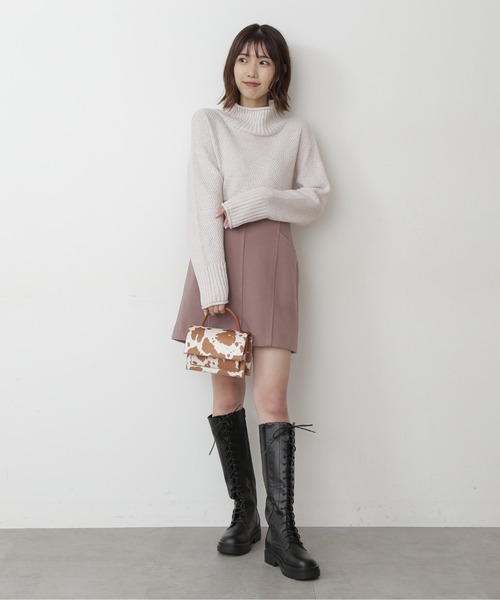 FREE'S MART（フリーズマート）の「【Sシリーズ対応】◆TRメルトンパネル切替ミニスカート（スカート・レディース・ベージュ/ピンク/グリーン/モカ・SMALL/MEDIUM）」の21枚目の写真