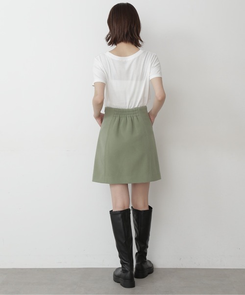 FREE'S MART（フリーズマート）の「【Sシリーズ対応】◆TRメルトンパネル切替ミニスカート（スカート・レディース・ベージュ/ピンク/グリーン/モカ・SMALL/MEDIUM）」の11枚目の写真