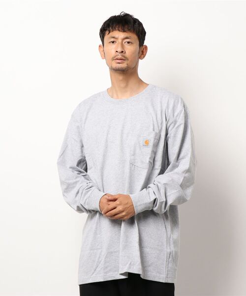Carhartt(カーハート)の「【carhartt/カーハート】CARHARTTPOCKET LSTEE(Tシャツ/カットソー・メンズ・ブラック/オリーブ/ヘザーグレー/ネイビー/ワイン・SMALL/MEDIUM/X-LARGE/LARGE)」の3枚目の写真