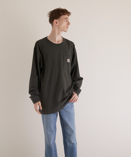 Carhartt(カーハート)の「【carhartt/カーハート】CARHARTTPOCKET LSTEE(Tシャツ/カットソー・メンズ・ブラック/オリーブ/ヘザーグレー/ネイビー/ワイン・SMALL/MEDIUM/X-LARGE/LARGE)」の21枚目の写真