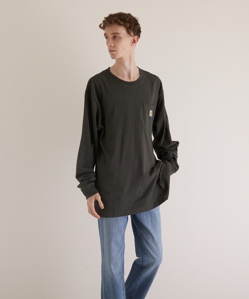 Carhartt(カーハート)の「【carhartt/カーハート】CARHARTTPOCKET LSTEE(Tシャツ/カットソー・メンズ・ブラック/オリーブ/ヘザーグレー/ネイビー/ワイン・SMALL/MEDIUM/X-LARGE/LARGE)」の20枚目の写真