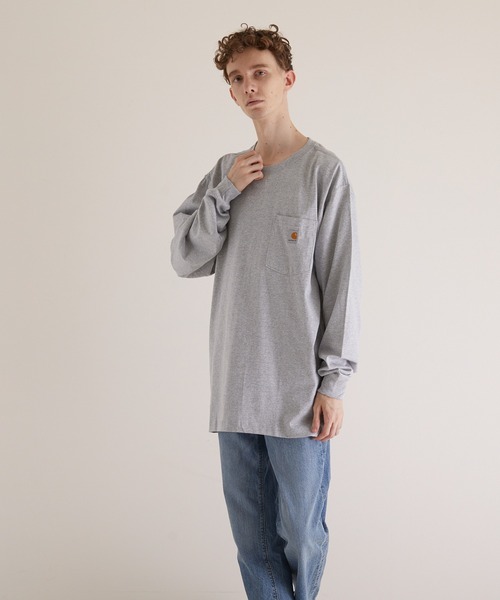 Carhartt(カーハート)の「【carhartt/カーハート】CARHARTTPOCKET LSTEE(Tシャツ/カットソー・メンズ・ブラック/オリーブ/ヘザーグレー/ネイビー/ワイン・SMALL/MEDIUM/X-LARGE/LARGE)」の8枚目の写真