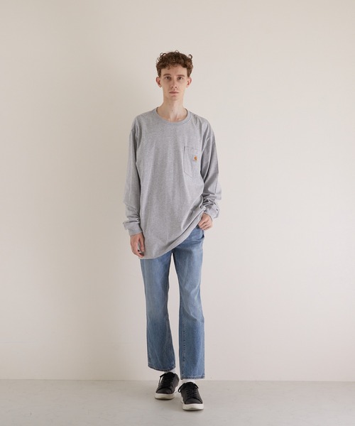 Carhartt(カーハート)の「【carhartt/カーハート】CARHARTTPOCKET LSTEE(Tシャツ/カットソー・メンズ・ブラック/オリーブ/ヘザーグレー/ネイビー/ワイン・SMALL/MEDIUM/X-LARGE/LARGE)」の7枚目の写真