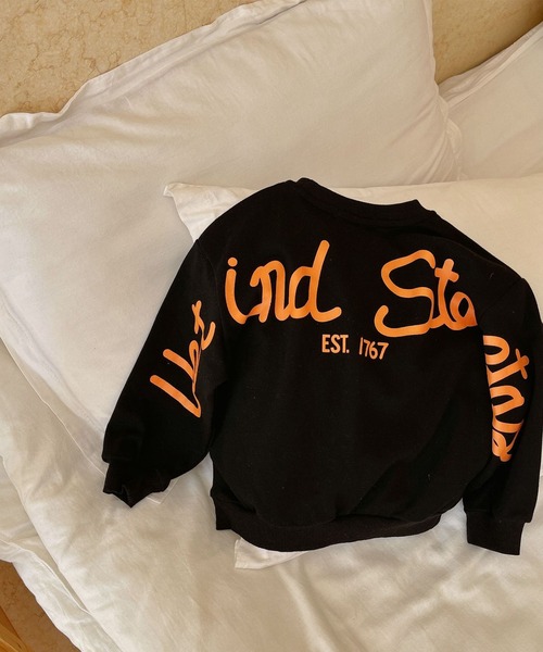 aimoha(アイモハ)の「【aimoha-KIDS-】【新作】韓国子供服 バック英字プリント入りスウェット(スウェット・キッズ・ホワイト/グレー/ブラック・100/110/120/130/140/80/90)」の3枚目の写真