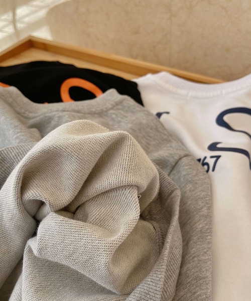 aimoha(アイモハ)の「【aimoha-KIDS-】【新作】韓国子供服 バック英字プリント入りスウェット(スウェット・キッズ・ホワイト/グレー/ブラック・100/110/120/130/140/80/90)」の18枚目の写真