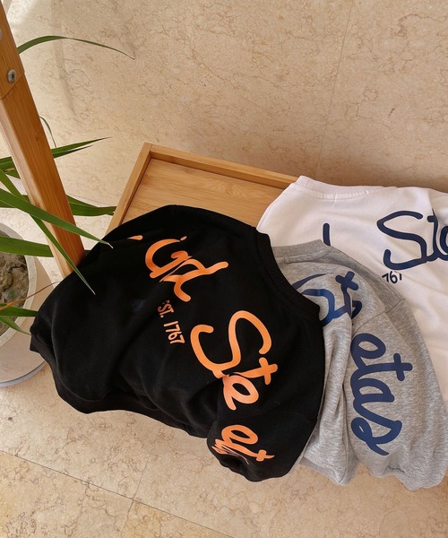 aimoha(アイモハ)の「【aimoha-KIDS-】【新作】韓国子供服 バック英字プリント入りスウェット(スウェット・キッズ・ホワイト/グレー/ブラック・100/110/120/130/140/80/90)」の12枚目の写真