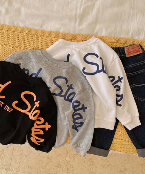 aimoha(アイモハ)の「【aimoha-KIDS-】【新作】韓国子供服 バック英字プリント入りスウェット(スウェット・キッズ・ホワイト/グレー/ブラック・100/110/120/130/140/80/90)」の13枚目の写真