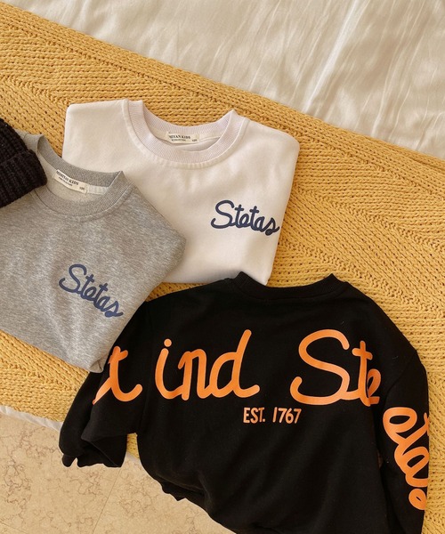 aimoha(アイモハ)の「【aimoha-KIDS-】【新作】韓国子供服 バック英字プリント入りスウェット(スウェット・キッズ・ホワイト/グレー/ブラック・100/110/120/130/140/80/90)」の9枚目の写真