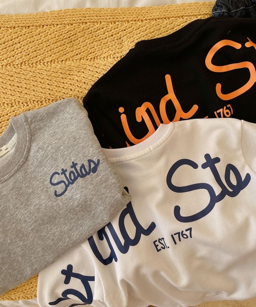 aimoha(アイモハ)の「【aimoha-KIDS-】【新作】韓国子供服 バック英字プリント入りスウェット(スウェット・キッズ・ホワイト/グレー/ブラック・100/110/120/130/140/80/90)」の6枚目の写真