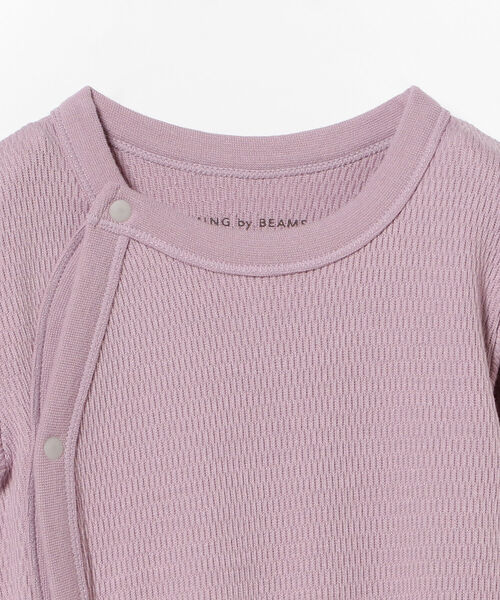 B:MING by BEAMS（ビーミングバイビームス）の「B:MING by BEAMS / オーガニックコットン サーマル ロンパース（ロンパース・キッズ・パープル系その他4/ホワイト系その他5・ONE SIZE）」の6枚目の写真