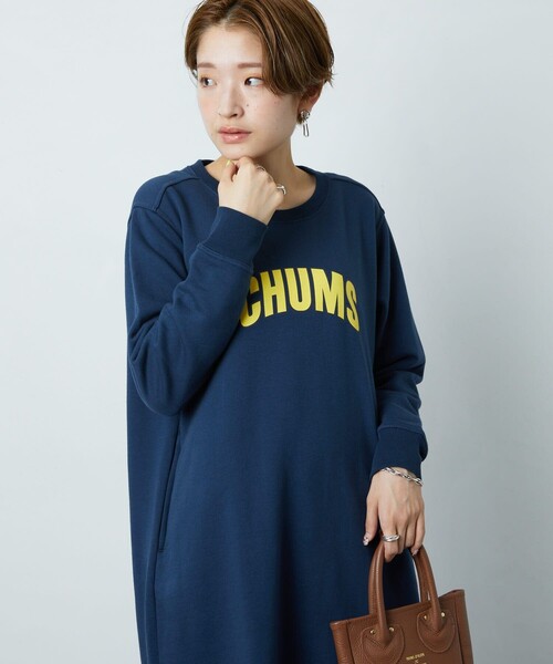 Web限定 Chums Freaks チャムス 別注カレッジロゴワンピース ワンピース Freaks ワンピース Store フリークスストア のファッション Web限定 Chums Freaks チャムス 別注カレッジロゴワンピース ワンピース Freaks ワンピース Store フリークスストア のファッション