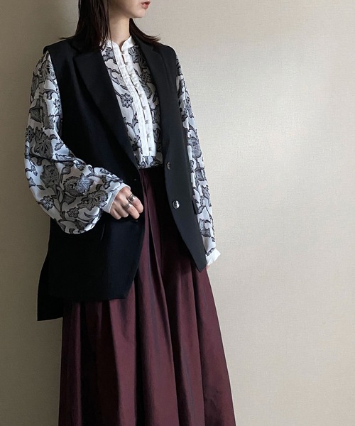 NICOLE CLUB（ニコル　クラブ）の「【NICOLE CLUB】マニッシュトラッドのベスト（ベスト・レディース・ブラック/ブラウン・MEDIUM）」の22枚目の写真