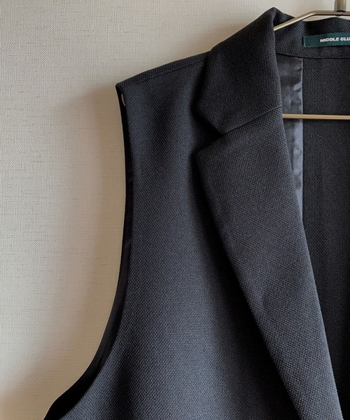 NICOLE CLUB（ニコル　クラブ）の「【NICOLE CLUB】マニッシュトラッドのベスト（ベスト・レディース・ブラック/ブラウン・MEDIUM）」の7枚目の写真