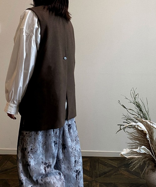 NICOLE CLUB（ニコル　クラブ）の「【NICOLE CLUB】マニッシュトラッドのベスト（ベスト・レディース・ブラック/ブラウン・MEDIUM）」の18枚目の写真