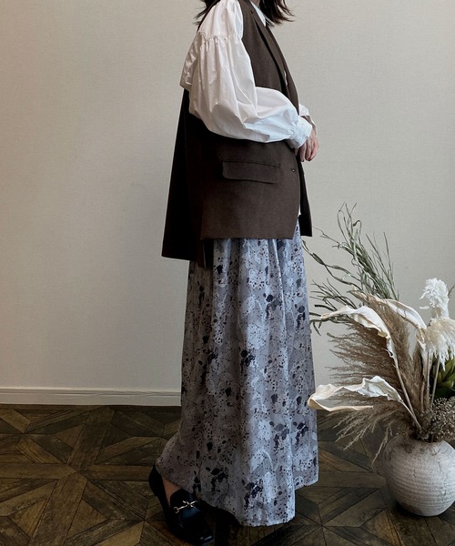 NICOLE CLUB（ニコル　クラブ）の「【NICOLE CLUB】マニッシュトラッドのベスト（ベスト・レディース・ブラック/ブラウン・MEDIUM）」の5枚目の写真