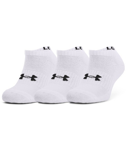 UNDER ARMOUR（アンダーアーマー）の「UAコア ノーショー ソックス （3足セット）（トレーニング/メンズ/レディース）（ソックス/靴下・レディース・ブラック/ホワイト・M/L）」の2枚目の写真