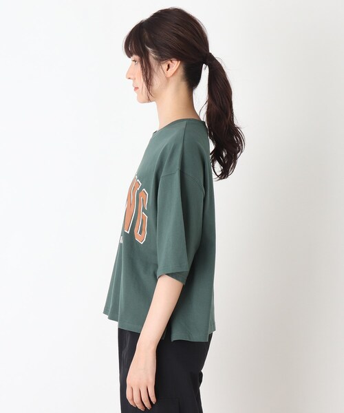 Cutie Blonde（キューティーブロンド）の「◆【S-L】ルーズBIGロゴプルオーバー（Tシャツ/カットソー・レディース・ピンク系/ブラック/ライトベージュ/ダークグリーン・02/03/01）」の18枚目の写真