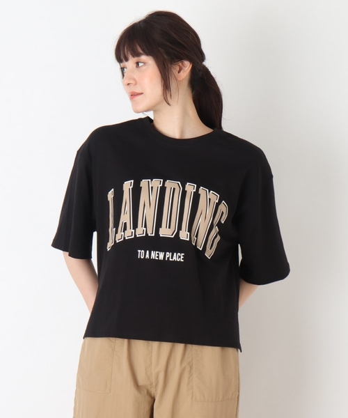 Cutie Blonde（キューティーブロンド）の「◆【S-L】ルーズBIGロゴプルオーバー（Tシャツ/カットソー・レディース・ピンク系/ブラック/ライトベージュ/ダークグリーン・02/03/01）」の19枚目の写真