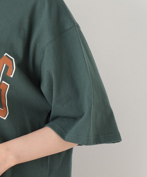 Cutie Blonde（キューティーブロンド）の「◆【S-L】ルーズBIGロゴプルオーバー（Tシャツ/カットソー・レディース・ピンク系/ブラック/ライトベージュ/ダークグリーン・02/03/01）」の9枚目の写真