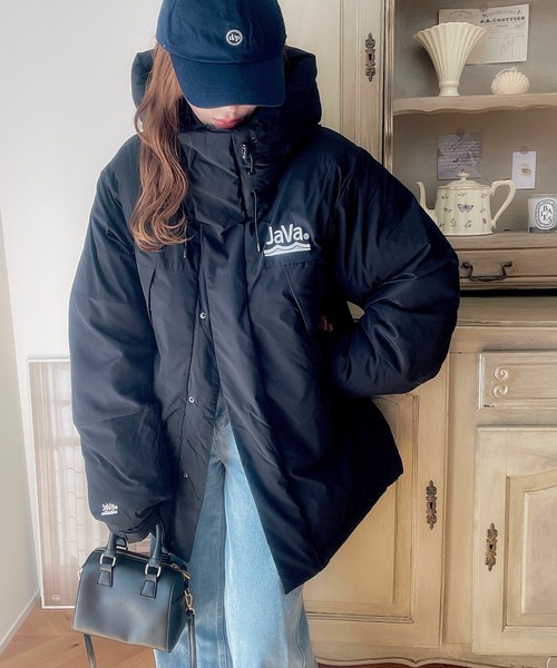 セール】《JaVaジャバコラボ》 極暖、異素材 パネル フェイク ダウン