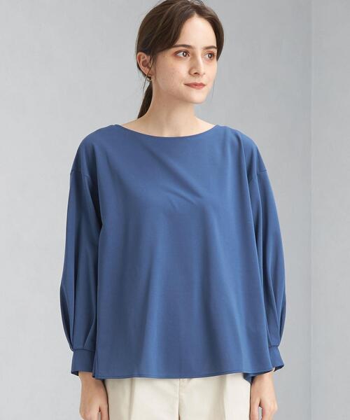 green label relaxing(グリーンレーベルリラクシング)の「バックフレア ロングスリーブ プルオーバー カットソー(Tシャツ/カットソー・レディース・ブラック/オリーブ/コバルトブルー・FREE)」の9枚目の写真