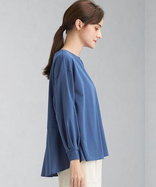 green label relaxing(グリーンレーベルリラクシング)の「バックフレア ロングスリーブ プルオーバー カットソー(Tシャツ/カットソー・レディース・ブラック/オリーブ/コバルトブルー・FREE)」の6枚目の写真