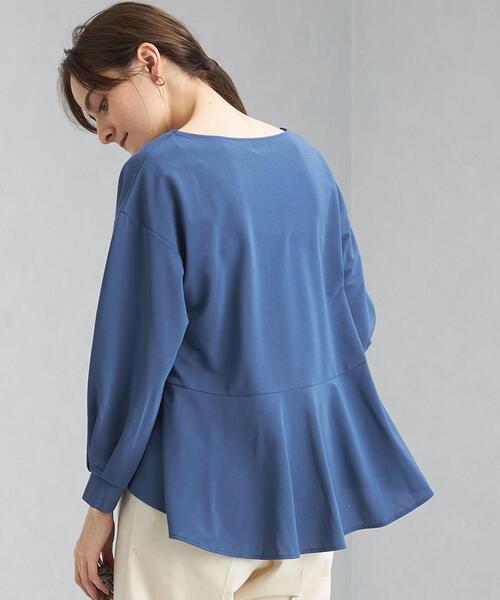 green label relaxing(グリーンレーベルリラクシング)の「バックフレア ロングスリーブ プルオーバー カットソー(Tシャツ/カットソー・レディース・ブラック/オリーブ/コバルトブルー・FREE)」の5枚目の写真