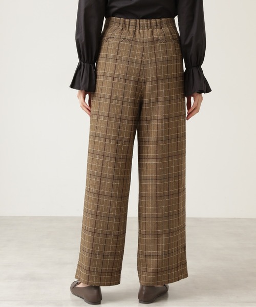 NATURAL BEAUTY BASIC(ナチュラルビューティーベーシック)の「チェックストレートワイドパンツ/0171230900(その他パンツ・レディース・ベージュ系その他/ブラウン系その他・MEDIUM/X-SMALL/SMALL)」の6枚目の写真