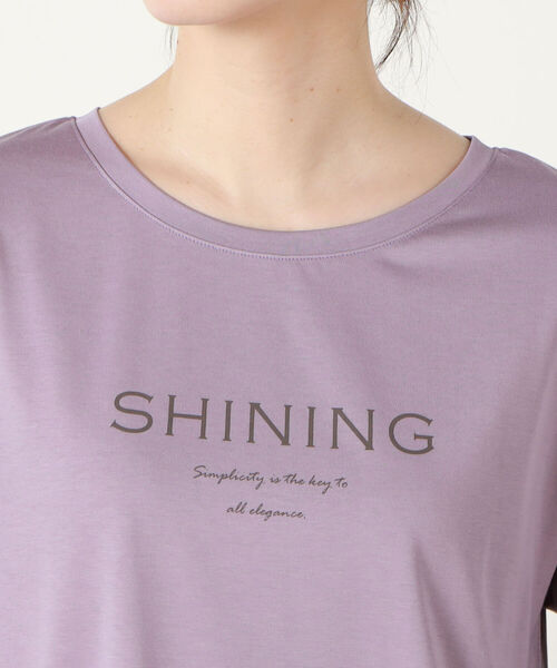 NOLLEY’S（ノーリーズ）の「ボートネックプリントロンT（Tシャツ/カットソー・レディース・パープル/オフホワイト/チャコールグレー・38）」の18枚目の写真